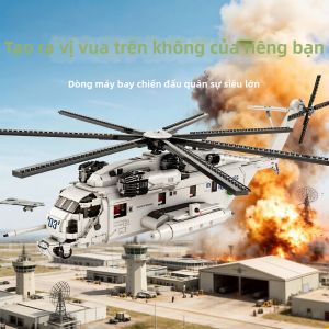 Đồ Chơi Xây Dựng Máy Bay Trực Thăng Quân Sự Giáo Dục Thách Thức