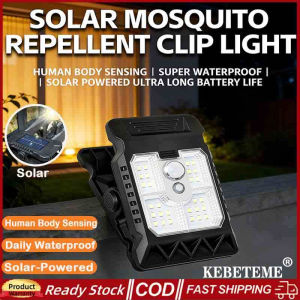 KEBETEME 4pcs LED Solar Garden Wall Lights with Motion Sensor Outdoor Waterproof Lamp Rechargeable Clip Light for Landscape Wall Decoration