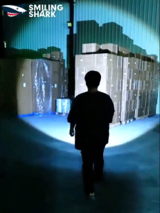 DARING ใหม่รอยยิ้มฉลามไฟฉาย LED ไฟฉายมัลติฟังก์ชั่ ขนาดเล็ก สว่างมาก แบบชาร์จไฟได้ กันน้ำ สำหรับการตั้งแคมป์