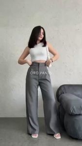 ORO PANTS Highwaist Loose Pants Trousers - Celana Anti Kusut