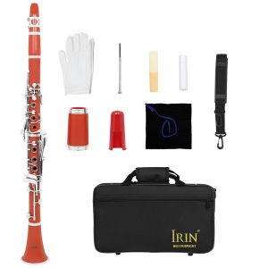 IRIN | IRIN Clarinet IN610 Orange B-Down 17 Phím Điều Chỉnh Kép Với 6 Phím Và Phụ Kiện Thích Hợp Cho Các Buổi Biểu Diễn