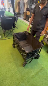 BLACKDOG All Road Wagon Outdoor Camping Beach Picnic Cart Shopping Trolley Heavy Duty Large Tyre 4 Way Fold Space Saving Wagon With Brake Anti Sink