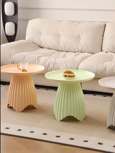 CUTIEHAUS Minimalist Cream Style Sofa Round Side Table Living Room Corner Creative Coffee Table Meja Sisi Bulat Ruang Tamu - Fulfilled by Cutiehaus