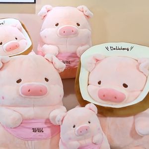 JOYNCLEON Lulu Pig Doll Plush Lulu Pig Doll Super Soft Cute Decoration Sleeping Friend Birthday Gift Plush Toy