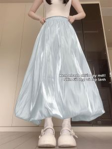 YIFANSHI | Chân Váy Midi Dáng A Phồng Hoa Nụ Hút Dây Cho Mùa Hè