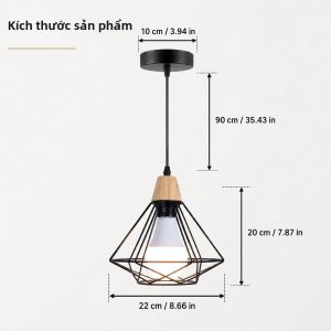 Đèn Thả Kim Loại Đen JOYINLED E26 E27 Nắp Gỗ Kiểu Dáng Hiện Đại Thiết Kế Rỗng Thích Hợp Cho Bàn Ăn Phòng Ngủ Quán Cà Phê Nhà Bếp
