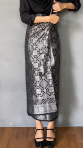 Rok Lilit Songket Set Slendang Bawahan Kebaya Pakaian Wanita Rok Songket Batik