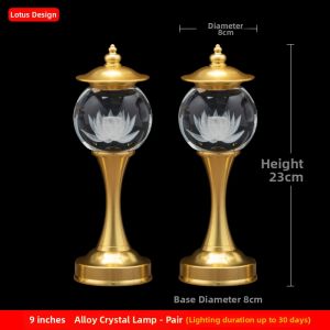 WANGJIXIANG | Lotus LED Long-lasting Buddha Lamp Plug-in or Rechargeable