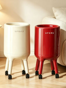 TAOCHUAN | Tall Mobile Waste Bin With Wheels Large Capacity