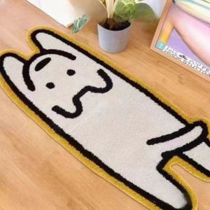 VIKAMA Hoạt Hình Họa Tiết Động Vật Thảm Chống Trơn Trượt Chống Bụi Bẩn Thảm Phong Cách Hàn Quốc Thảm Trải Sàn Polyester Để Trang Trí Nhà Cửa Đầu Giường Sofa