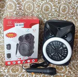 speaker bluetooth 5035 bass karaoke sx suangxiong mic bluetooth dual speaker murah led USB memory card speaker