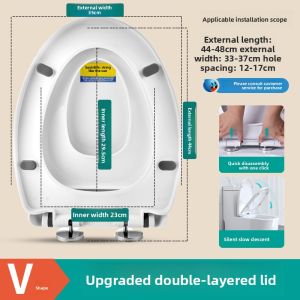 SUNINLIFE | Universal Thickening Slow-down Toilet Seat Cover Plate