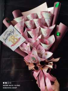 BUKET UANG MAINAN / TOY MONEY BOUQUET / BUCKET UANG MAINAN BERBENTUK BUNGA
