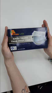 Khẩu trang y tế CAEMEDI 4 lớp Than Hoạt Tính kháng khuẩn lọc bụi bẩn chuẩn BFE FDA xuất khẩu Châu Âu - Hộp 50 Cái