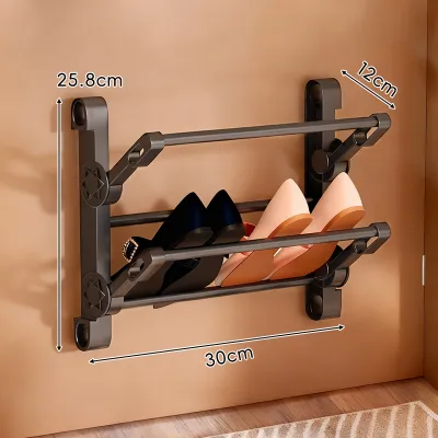 evesigar | No-drilling Bath Shelf Wall Mounted Shoe Organizer