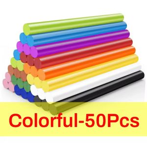 7mmx100mm Melt Glue Sticks Colorful Bling Hot Craft Hand Viscosity Glue Paintless Repair Tools for DIY Art Cosplay