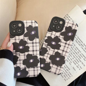 Luxury Vintage Flower Flat Edge Case Soft Casing for iPhone 13 Pro Max 13 Mini 12 Pro Max 12 Mini 11 Pro Max X XS Max