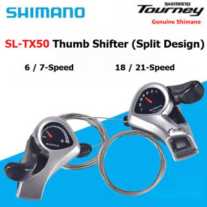 SHIMANO | Shimano Tourney SIS SL-TX50 Bicycle Shift Lever 3x6s 3x7s 3V Left 6V Right 7V 18 21 Speed A Pair TX50 Shifters MTB Bike Parts