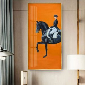 Nordic Style Luxury Simple Large Character Horse Decorative Painting