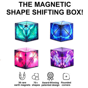 Fidget Toys Anti Stress 3D Magic Shape Shifting Box Patented Magnets Puzzle Toys Boys Girls Birthday Christmas Gifts for Kids