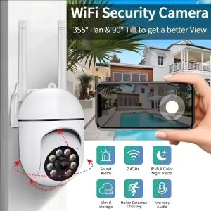 8MP Wifi IP Wireless Security Surveillance PTZ Camera 4X Zoom Cameras Tracking Two-way Audio HD Night Color Cam V360PRO APP