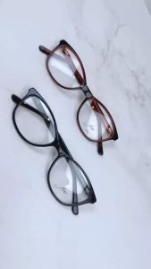 👓กรอบแว่นตา FUR รุ่น 6005 - C1 เต็มกรอบสีดำเงา Vintage ทรงสวย ใส่สบาย