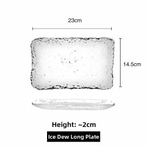 Handmade Irregular Simple Crystal Glass Tea Tray