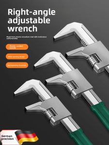 MUJUEAO | Multipurpose Adjustable Wrench with Large Opening and Right Angle