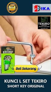 TEKIRO KUNCI L SET 8 PCS MM (PENDEK) /KUNCI L SET / TOOLS - ALAT PERKAKAS / Kunci L Set Tekiro 8pcs Kunci L Tekiro Pendek Tekiro Original (2-10mm) / HK-SS1202 / Tekiro Kunci L set Pendek Hex Key Short 2 - 10 mm Tekiro Termurah Berkualitas / TEKIRO kunci L