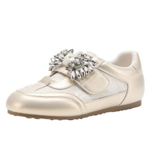 Daphne | Glittering Bowknot Magic Tape Womens Trainers Lightweight Soft