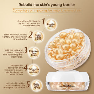 Fullerene Placenta Capsule Essence Moisturizing Day Night Facial Serum Firming Anti-wrinkle Hydrating Shrink Pores Reduce Fine Lines