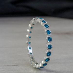 Huitan Round Cubic Zirconia Promise Rings for Women Exquisite Silver Color Female Accessories White/Sky Blue CZ Fashion Jewelry