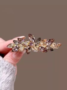 Kẹp Tóc Hoa Pha Lê Sang Trọng Thanh Lịch Kẹp Tóc Đàn Hồi Phụ Kiện Tóc Cao Cấp Cho Mẹ Kẹp Tóc Nửa Đầu Sau Đầu