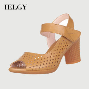IELGY Block Heels Fish-toe Sandals Are Breathable Womens Breathable Simple Mom Durable