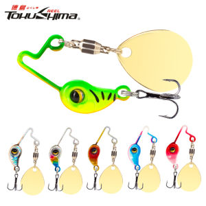 1Pcs 4g 8g Rotating Metal Vib Spoon Lure 3D Eyes Sinking Jig Head Spinner Balancer Hard Bait with Treble Hook
