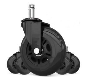 Office Chair Caster Wheels Set of 5 for Tile Hardwood Floors and Carpets Universal Fit for Most Chairs