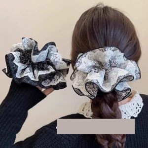 ดอกไม้หักสี่ชั้นลำไส้ใหญ่แหวนผมใหม่เชือกผูกหางม้าบอลที่คาดผมเครื่องประดับผมดอกไม้หัวอารมณ์หรูหราเบา ๆ ที่คาดผม