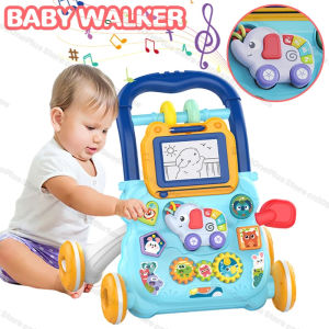 Baby Drag Walker with Wheel Kawaii Elephant Musical Toy Push Walking for Toddler Multifunction Activities Baby Toy