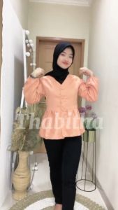{ THABITHA } HN / bl amena top / blouse wanita / atasan wanita lengan panjang / atasan / baju atasan wanita / atasan wanita dewasa / baju wanita / atasan wanita korean style / atasan cantik model baru / { free ongkir + cod }