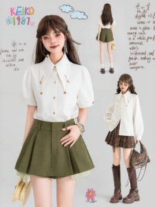 Keiko | Unique Elegant White Shirt