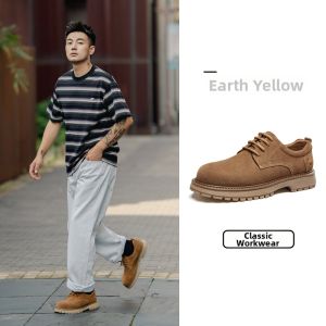 CAMEL | Retro British Suede Casual Shoes Men Low Cut Large Head