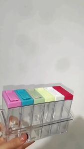 Tempat Bumbu 6 In 1 (1 set isi 6 botol bumbu & 1 holder botol) sh G23