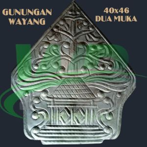 ornamen wayang 40x45cm dua sisi  ornamen pagar besi