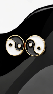 [SG] Yin Yang Stud Earrings | Black & White Enamel Earrings | Cute Minimalist Balance Earrings | Everyday Fashion Jewellery[SG] Yin Yang Stud Earrings | Black & White Enamel Earrings | Cute Minimalist Balance Earrings | Everyday | ear me out (EMO-91)
