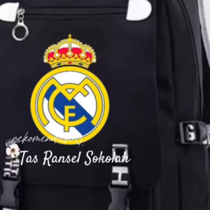 Js Stlye Tas Sekolah MADRID 0049 Uniseks Tas Ransel Bahu GandaTas Laptop Mochila 4in1 anak