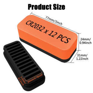 Generic CR2032 12 Pcs Button Battery Storage Case 3D Printed Portable Organizer Shockproof Holder For Home Outdoor Travel