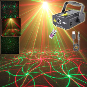 ESHINY Stars Red Green Laser 4IN1 Patterns DJ Party Light Projector Dance Disco Bedroom Christmas Bar Stage Effect Lamp B22D3