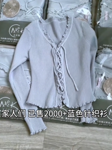 plus Size Womens Long Sleeve Knitted Shirt V-Neck Lace Detail Belted Autumn Winter Top Korean Style Slim Fit Butterfly Knot