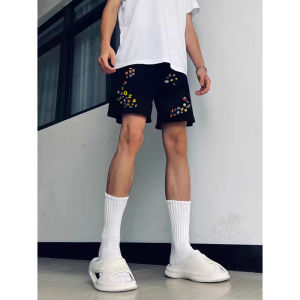 Quần Short in Họa Tiết Hoạt Hình Phong Cách Hàn Quốc Cho Nam Mùa Hè Quần Dài Năm Inch Rộng Rãi Thoải Mái Đa Năng Quần Dài Thường Ngày