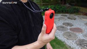 SUNNYLIFE Silicone Rubber Case Lens Cap Cover Protector Lanyard Strap for Insta360 ONE X3 Camera